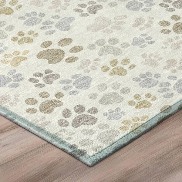 Chantille Machine Washable Indoor/Outdoor Abstract ACN3061 Ivory 2 ft. x 7 ft. Runner Rug