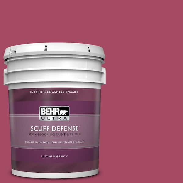 BEHR ULTRA 5 gal. #120D-5 Glazed Raspberry Extra Durable Eggshell Enamel Interior Paint & Primer