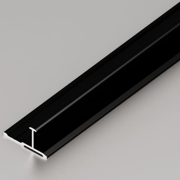Walls Metallic Panel 0.93 in. D x 0.5 in. W x 96 in. L Finished Black Aluminum I Trim