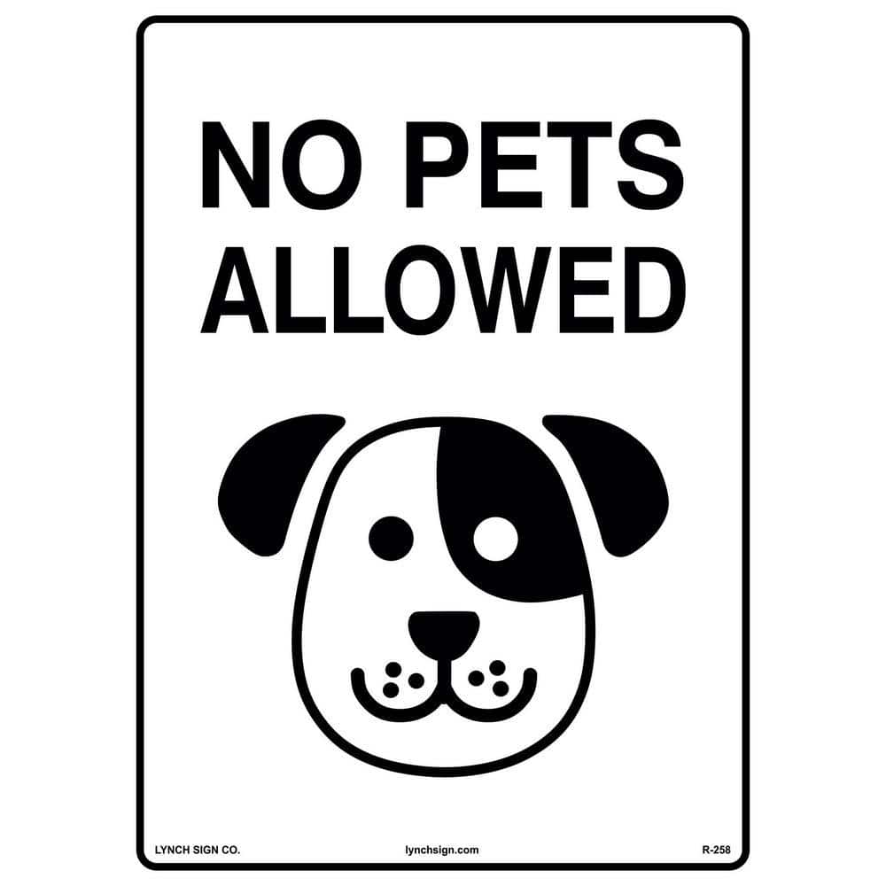 Lynch Sign 10 in. x 14 in. No Pets Allowed Sign Printed on More