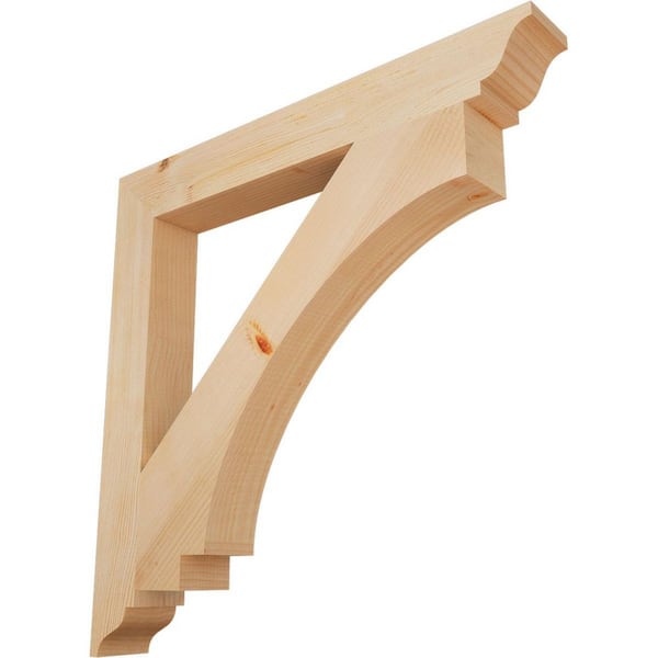 Ekena Millwork 3.5 in. x 32 in. x 32 in. Douglas Fir Imperial Traditional Smooth Bracket