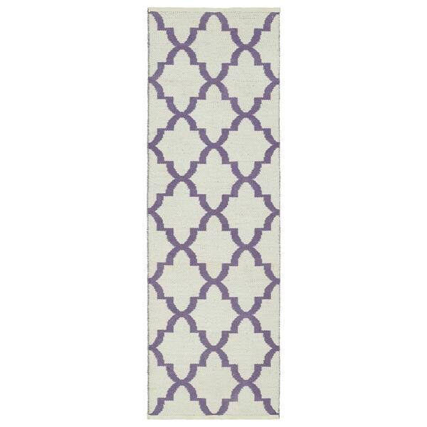 Kaleen Brisa Lilac 2 ft. x 6 ft. Indoor/Outdoor Reversible Runner Rug