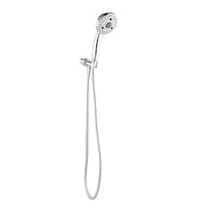 Lavmere 7-Spray 4.2 in. Single Wall Mount Handheld Adjustable Shower Head 1.8 GPM in Chrome