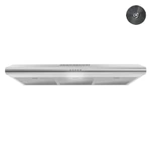 36 in. Amendola Convertible Undermount Range Hood in Brushed Stainless Steel,Mesh Filters,Push Button Control, LED Light