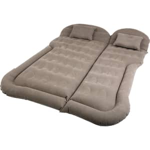 Twin Inflatable Mattress - Car Mattress or Tent with Aux Outlet Pump and 2 Inflatable Pillows-Car Camping Gear (Gray)