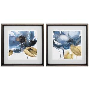 "BLUE NOTE S/2" Framed Wall Art of Nature 18 in. x 18 in.