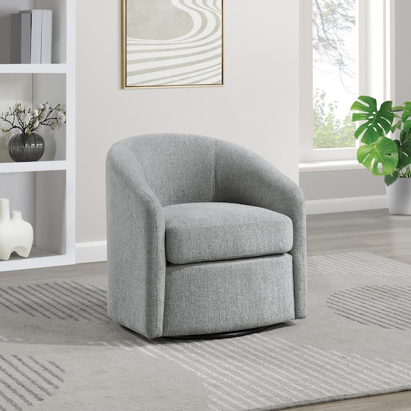 Bella Dove Grey Fabric Swivel Side Chair