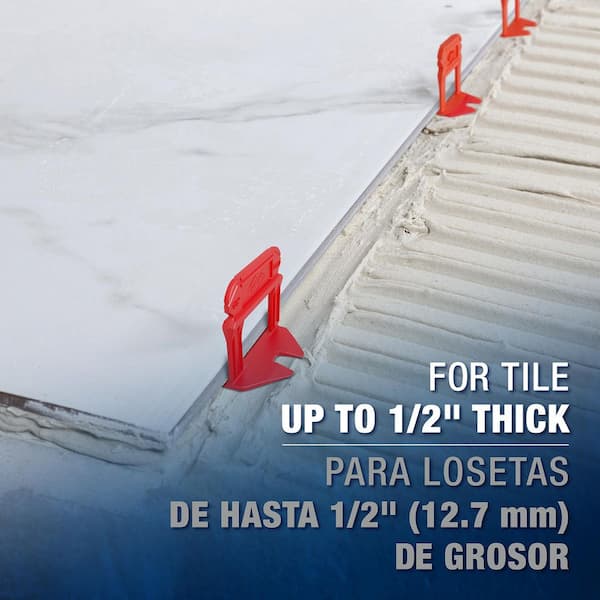 QEP LASH XL Red 1/8 in. W Plastic Clip Tile Leveling System 300