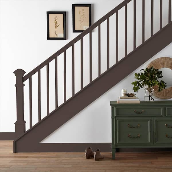BEHR PREMIUM - 1 gal. #AE-24 Barn Brown Urethane Alkyd Semi-Gloss Enamel Interior/Exterior Paint