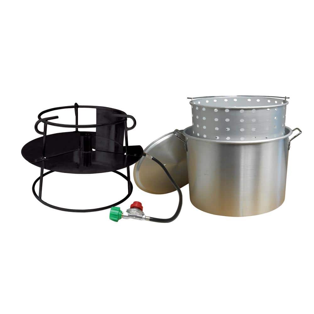 King Kooker Boiling Pot with basket Aluminum Griddle and Pan Set in the  Grill Cookware department at