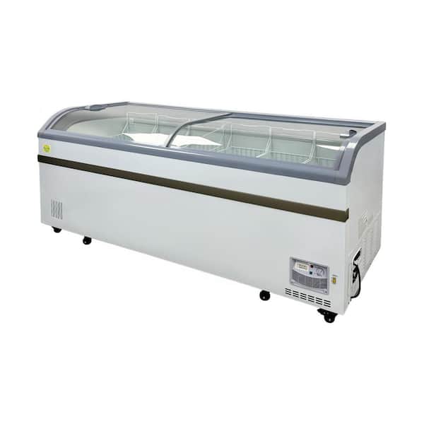 Elite Kitchen Supply 79 in. 15.76 cu. ft. Manual Defrost Supermarket Grocery Commercial Chest Freezer ESD7SC in White