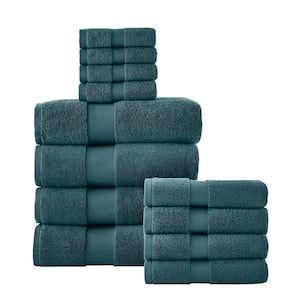 Plush Soft Cotton 12-Piece Bath Towel Set in Charleston