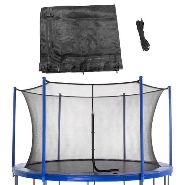 Upper Bounce Machrus Trampoline Enclosure Net for 12 ft. Round Frames with Adjustable Straps Using 6 Poles or 3 Arches Net Only