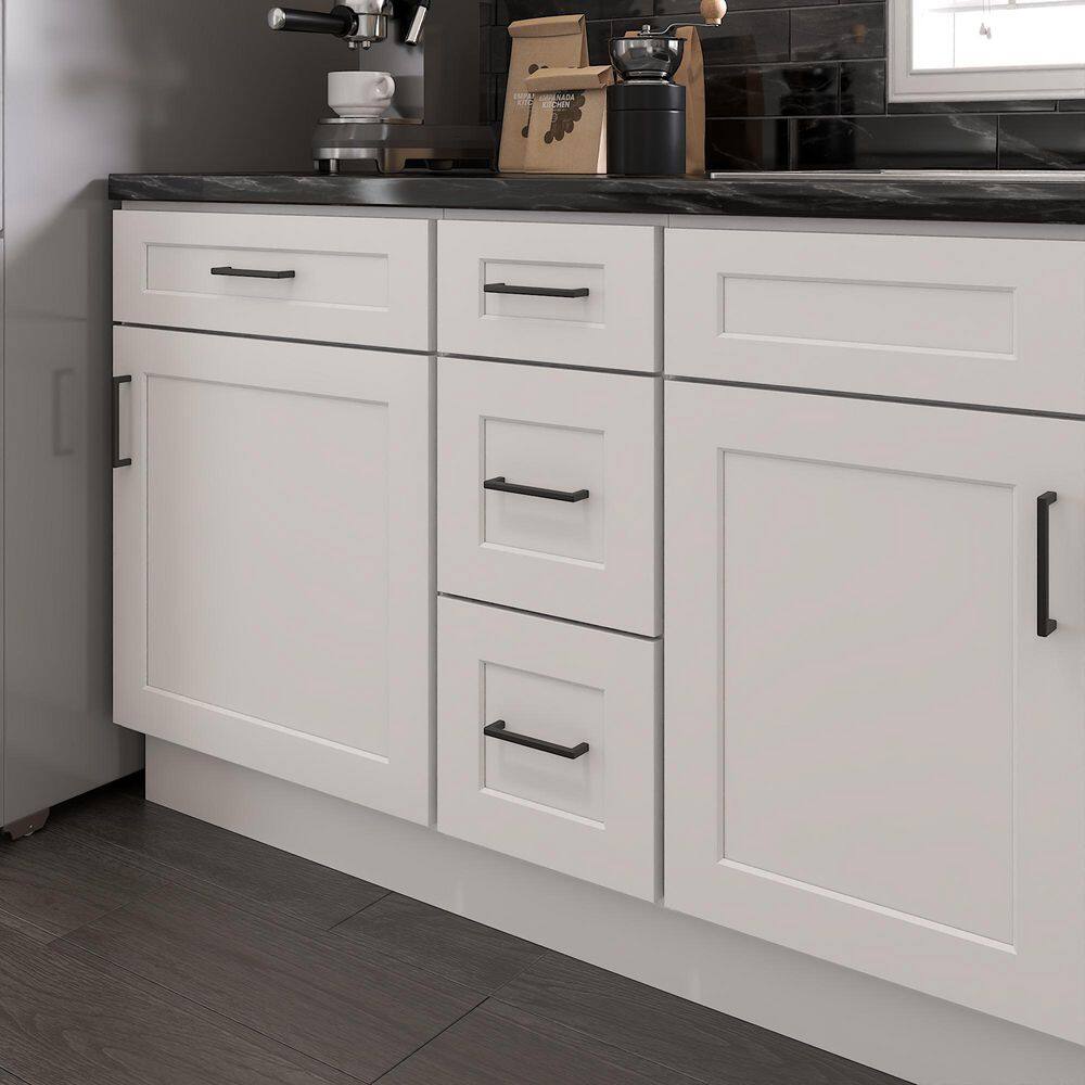 12 in. W x 24 in. D x 34.5 in. H Ready to Assemble Plywood Base Kitchen Cabinet in Painted White with 3 Drawer price history on PriceWatchPro