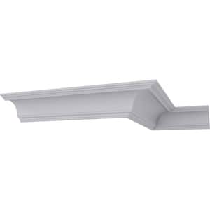 SAMPLE - 6-1/8 in. x 12 in. x 4-1/8 in. Polyurethane Diane Traditional Crown Moulding
