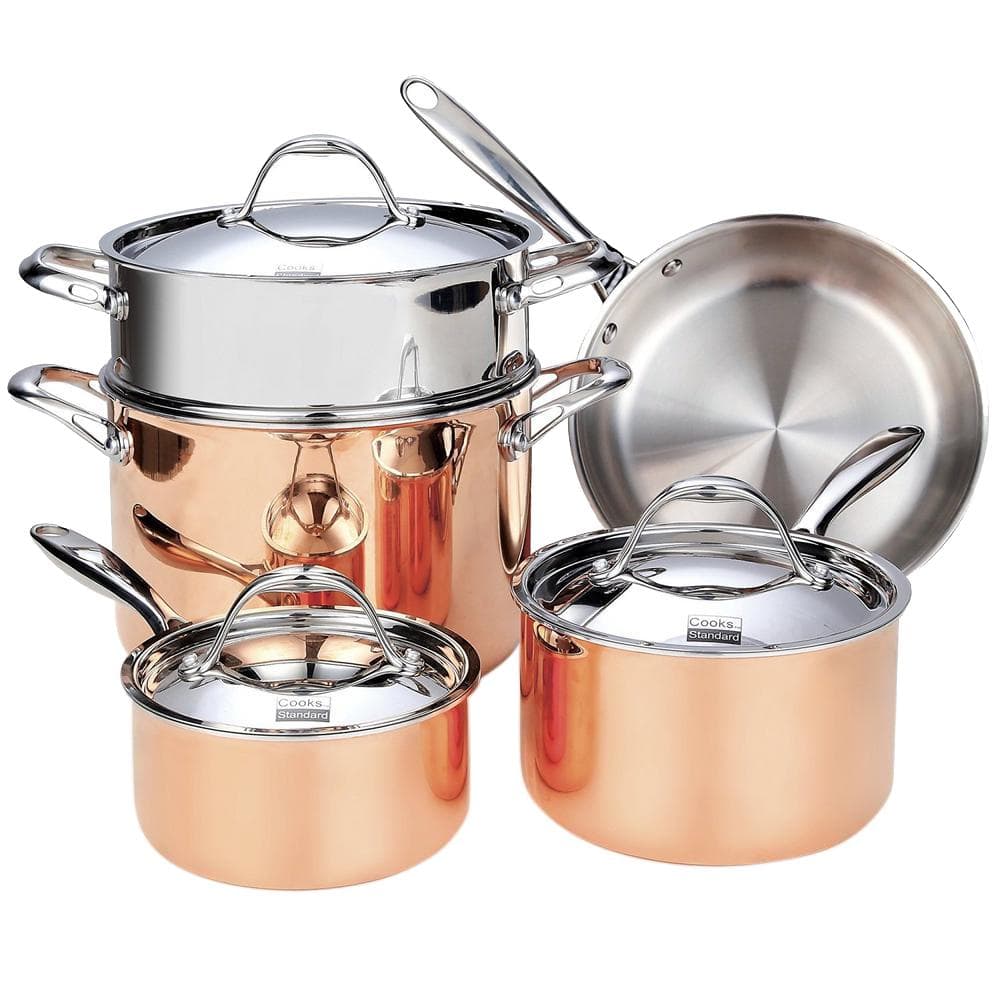 8 Pc Cookware Set with 2 Layer Nonstick Ceramic Coating, Tempered Glass Lid,  Copper Color, 1 unit - Kroger