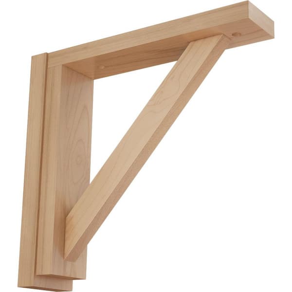 Ekena Millwork 2-1/2 in. x 10-3/4 in. x 10-1/4 in. Alder Traditional Shelf Bracket