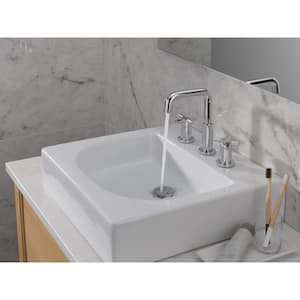 Nicoli 8 in. Widespread Double Handle Bathroom Faucet in Chrome