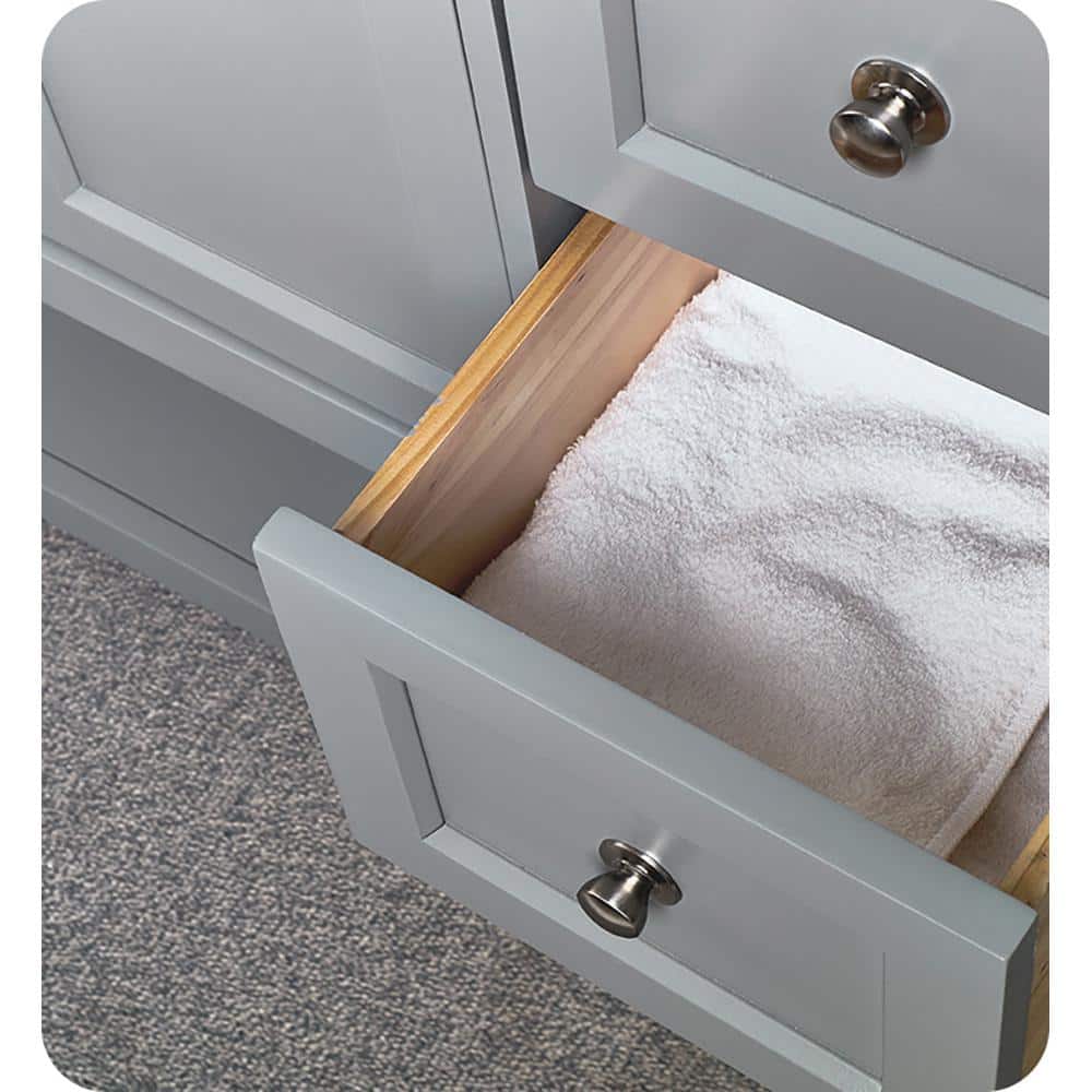 Manchester 72" Gray Solid Wood Freestanding Double Sink Vanity Base