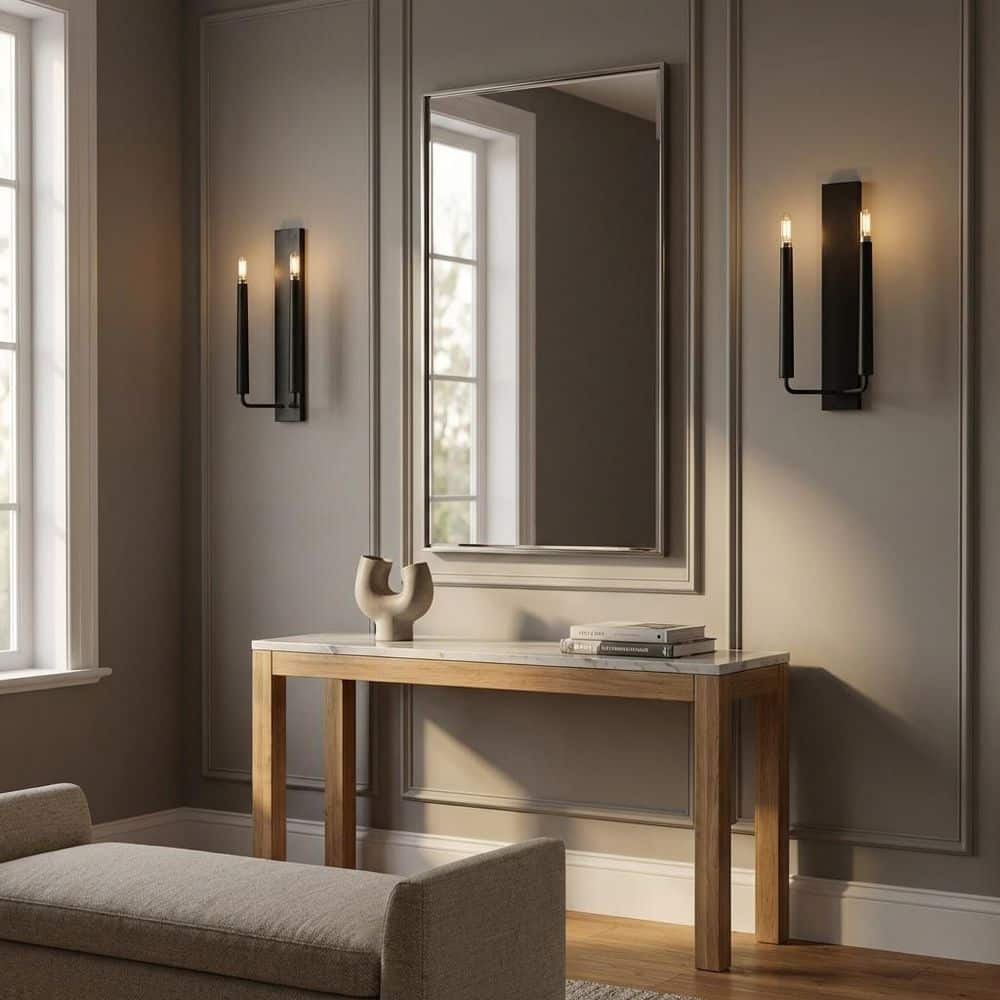 Lois 8 in. W x 18 in. H 2-Light Aged Iron Dimmable Transitional Double Wall Sconce price history on PriceWatchPro