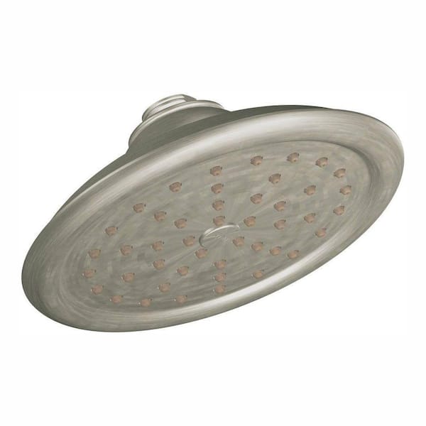 MOEN ExactTemp 1-Spray Pattern 7 in. Single Tub Wall Mount Fixed Shower Head in Brushed Nickel