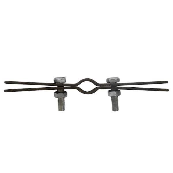 JONES STEPHENS 3 in. x 11-3/4 in. Overall Width Carbon Steel Riser Clamp for Schedule 40 Iron Pipe