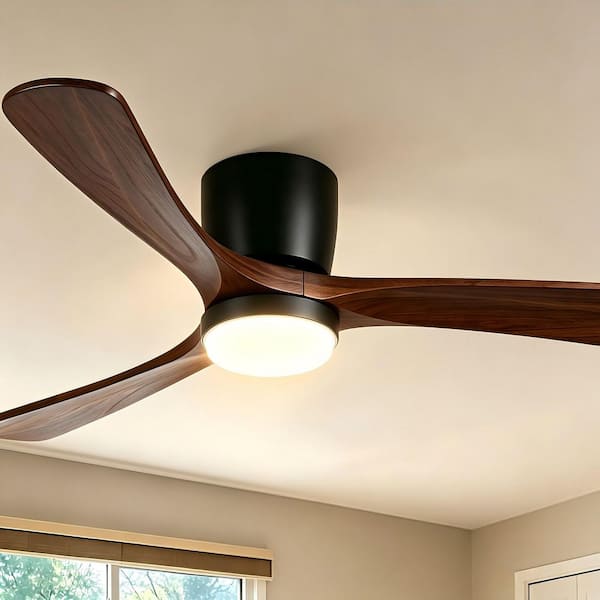 42 in. Smart Indoor Black Ceiling Fan with 3-Colors LED Light and Dimmer and DC Reversible and APP/Wall Switch/Remote