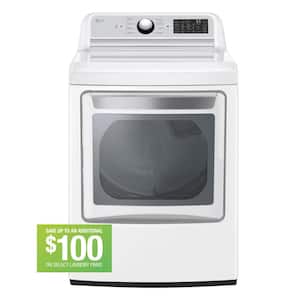 7.3 cu. ft. Vented SMART Gas Dryer in White with EasyLoad Door and Sensor Dry Technology