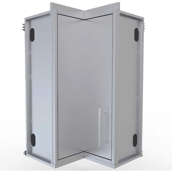 Sunstone Stainless Steel 12 in. x 42 in. x 14 in. Outdoor Kitchen Cabinet Full Height Door Corner Cabinet with 3-Shelves
