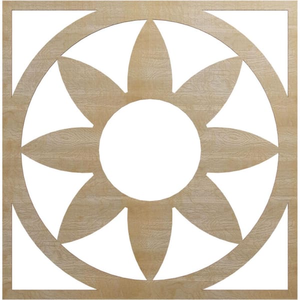 Ekena Millwork 0.375 in. x 30 in. x 30 in. Wood (Birch) Medallion Moulding