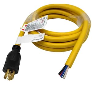 15 ft. 12/5 20 Amp, Yellow 120-Volt/208-Volt Twist Lock NEMA L21-20 Replacement Power Cord (L21-20P to 3-Wire) UL Listed