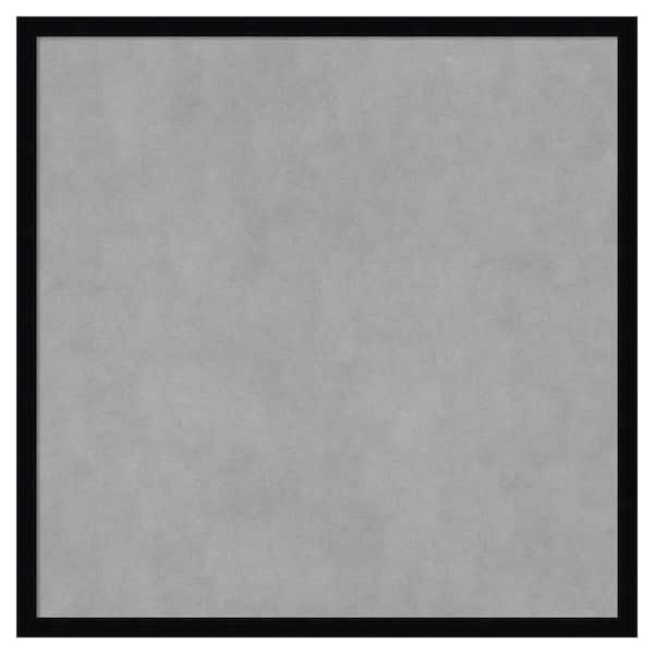 Amanti Art Svelte Noir Black 25 in. x 25 in. Framed Magnetic Board