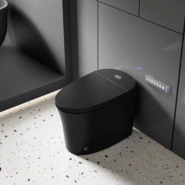Casta Diva Elongated Bidet Toilet 1.08/1.45 GPF in Black with Heated Seat and Warm Water Bidet