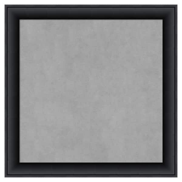 Amanti Art Nero Black 23 in. x 23 in. Framed Magnetic Board