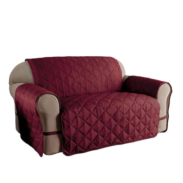 Innovative Textile Solutions Microfiber Solid Ultimate XL Burgundy Sofa Protector