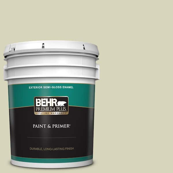 BEHR PREMIUM PLUS 5 gal. Home Decorators Collection #HDC-SM14-9 Thin Mint Semi-Gloss Enamel Exterior Paint & Primer