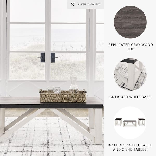 Signature DESIGN BY ASHLEY Dorrinson 47.25 in. White/Gray