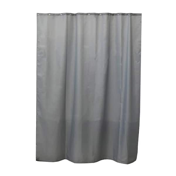 Unbranded Design S Fabric 79 in.Polyester Shower Curtain with 12 Matching Rings Grey