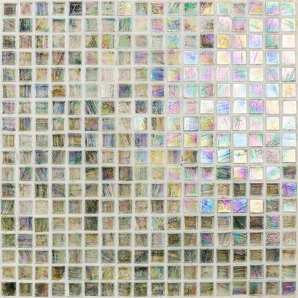 Ivy Hill Tile Breeze Green Tea 12-3/4 in. x 12-3/4 in. Face Mounted Glass Mosaic Tile (1.15 sq. ft./Each)