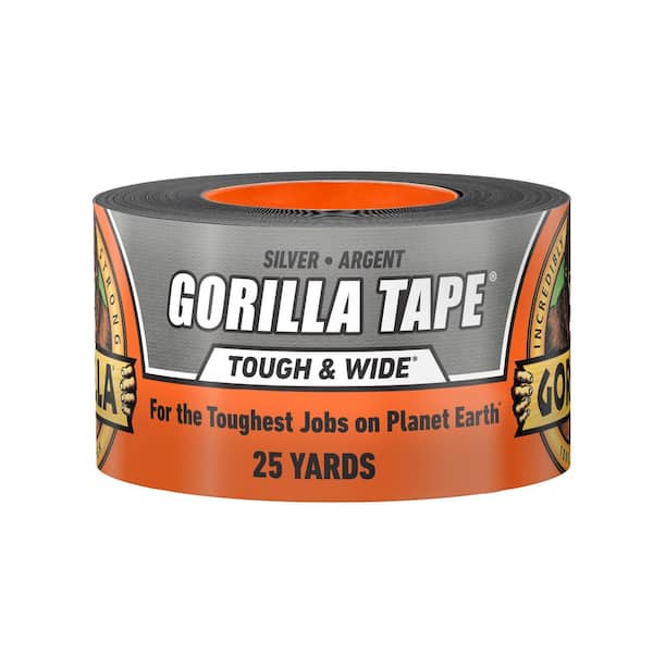 Gorilla 25 yds. Tough and Wide Silver Tape 105680 - The Home Depot