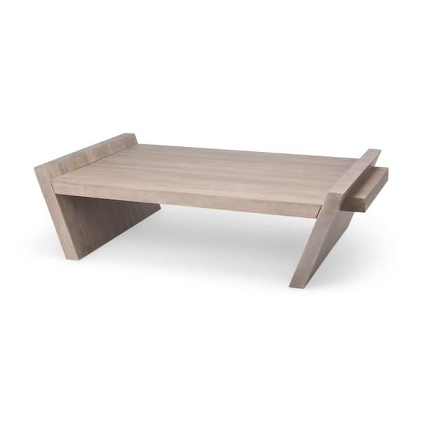 Mercana Elaine II 59 in. Medium Brown Large Rectangle Wood Coffee Table