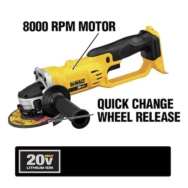 DEWALT - 20V MAX Cordless 7 Tool Combo Kit, 20V MAX 4.5-5 in. Grinder, and (1) 20V 4.0Ah and (1) 20V 2.0Ah Batteries