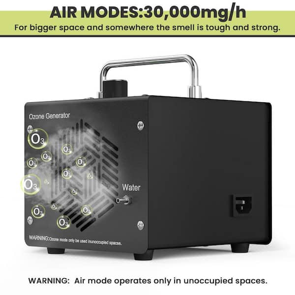 WOCK 4000 sq. ft. Ion Generator Ozone Generator in Black for Home