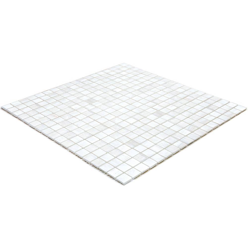 White Dove Glossy Iridescent Glass Mosaic Tile for Walls and Floors