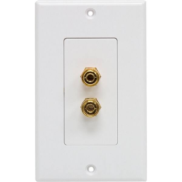 GE 1 Speaker Binding Post Wall Plate