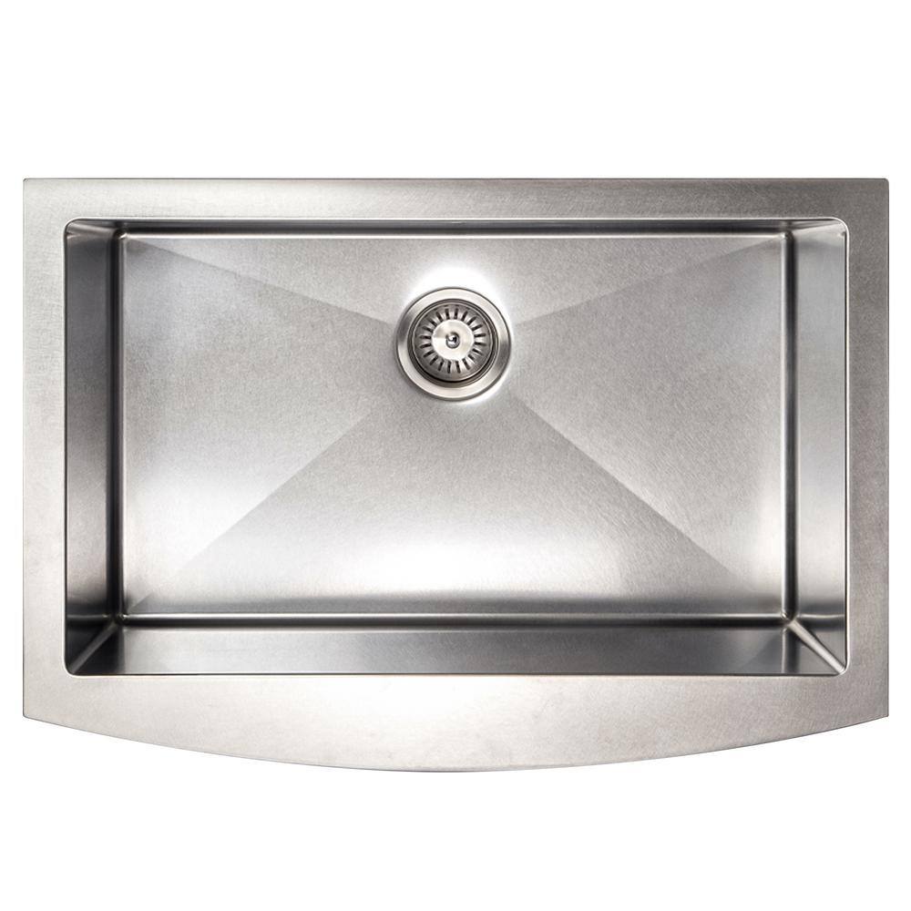 Zermatt 30" Stainless Steel Farmhouse Apron Single Bowl Sink
