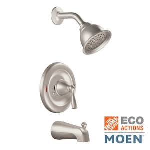 Banbury Single-Handle 1-Spray Tub and Shower Faucet with Valve in Spot Resist Brushed Nickel (Valve Included)