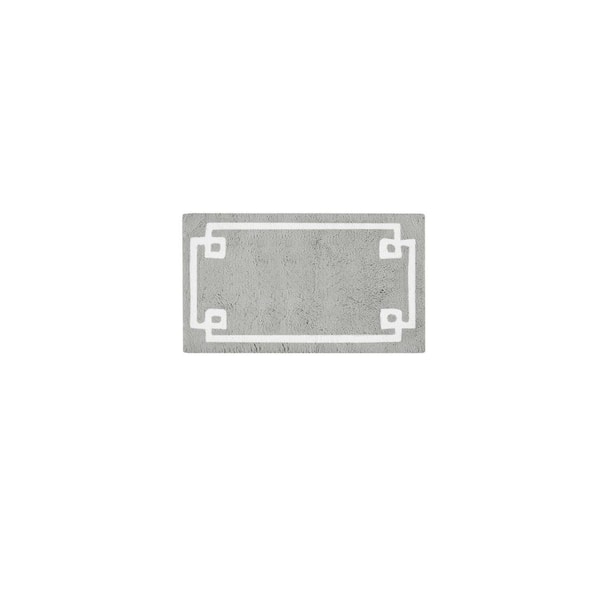 Madison Park Ethan 24 in. x 40 in. Grey Tufted Cotton Rectangle Bath Rug