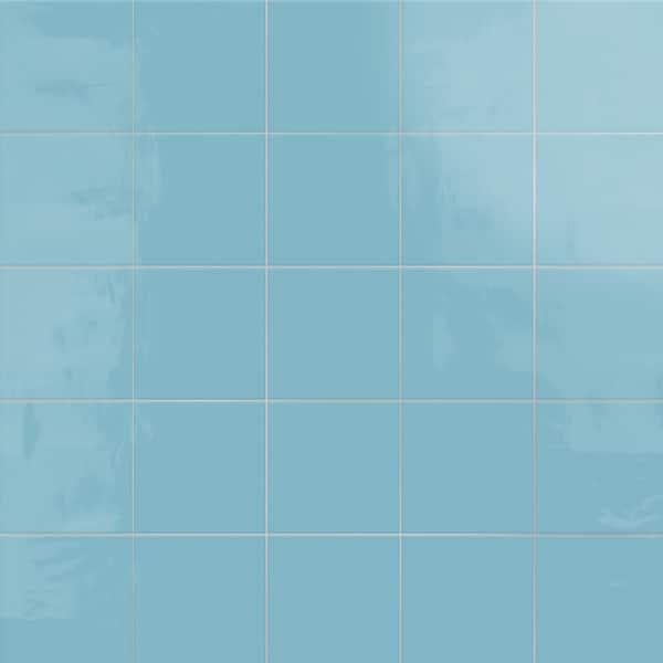 Monocolor Celeste 7-7/8 in. x 7-7/8 in. Ceramic Floor and Wall Tile (11.25 sq. ft. /Case)