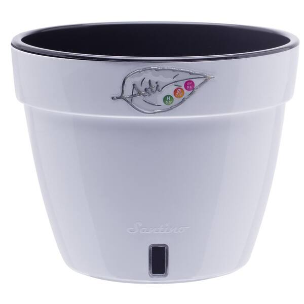 Reviews for SANTINO Asti 9.2 in. White/Black Plastic Self Watering